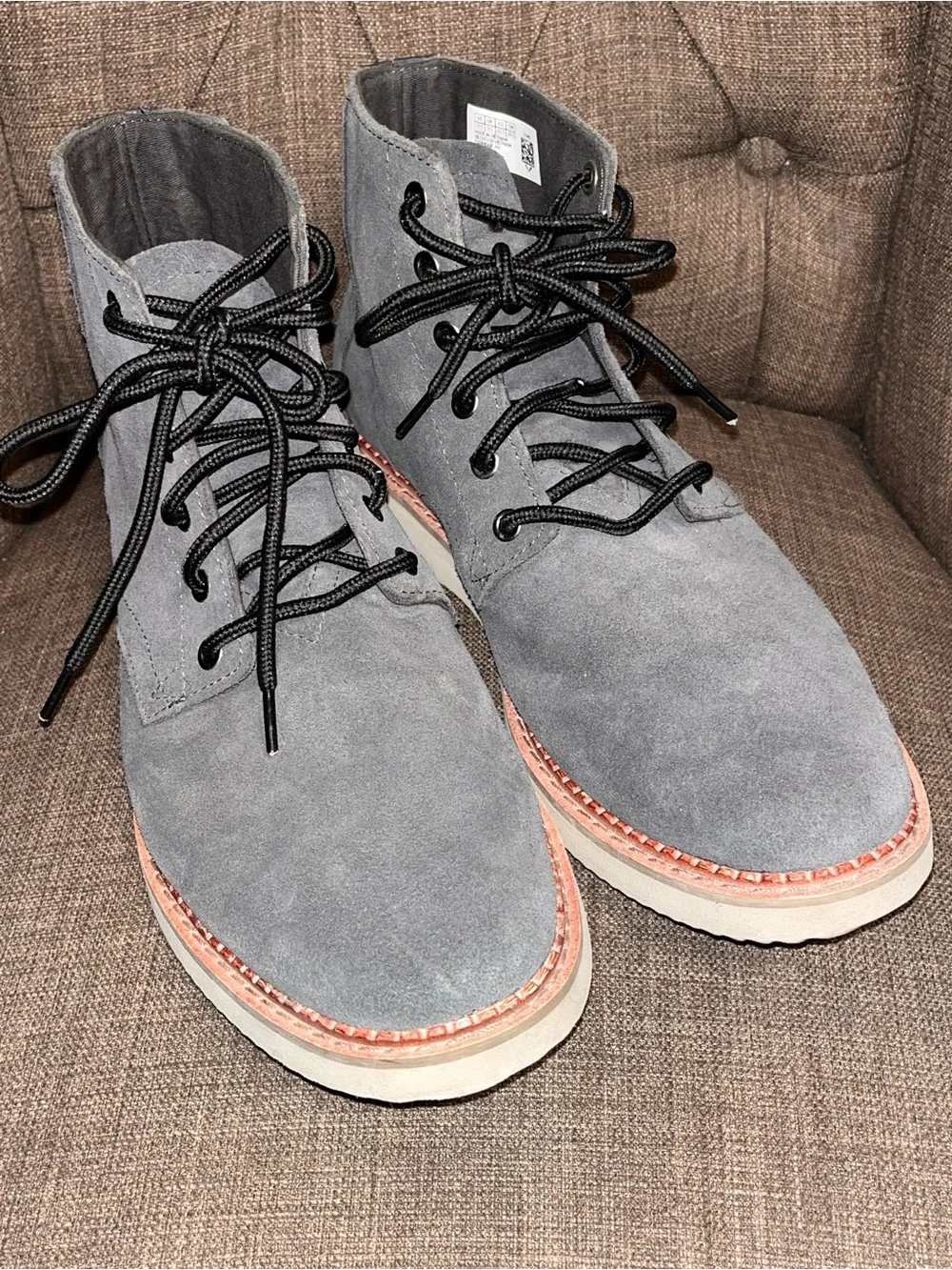 Toms Porter Men's Gray Suede Chukka Boots size 10.5